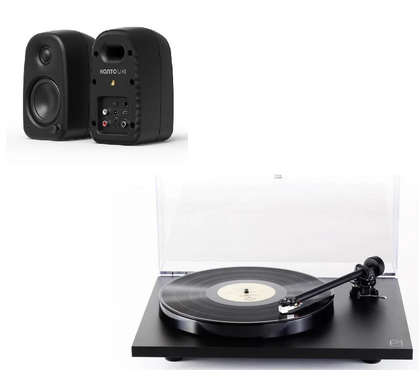 REGA Planar 1 plus + KANTO UKI: BUNDLE hifi giradischi + diffusori attivi compatti