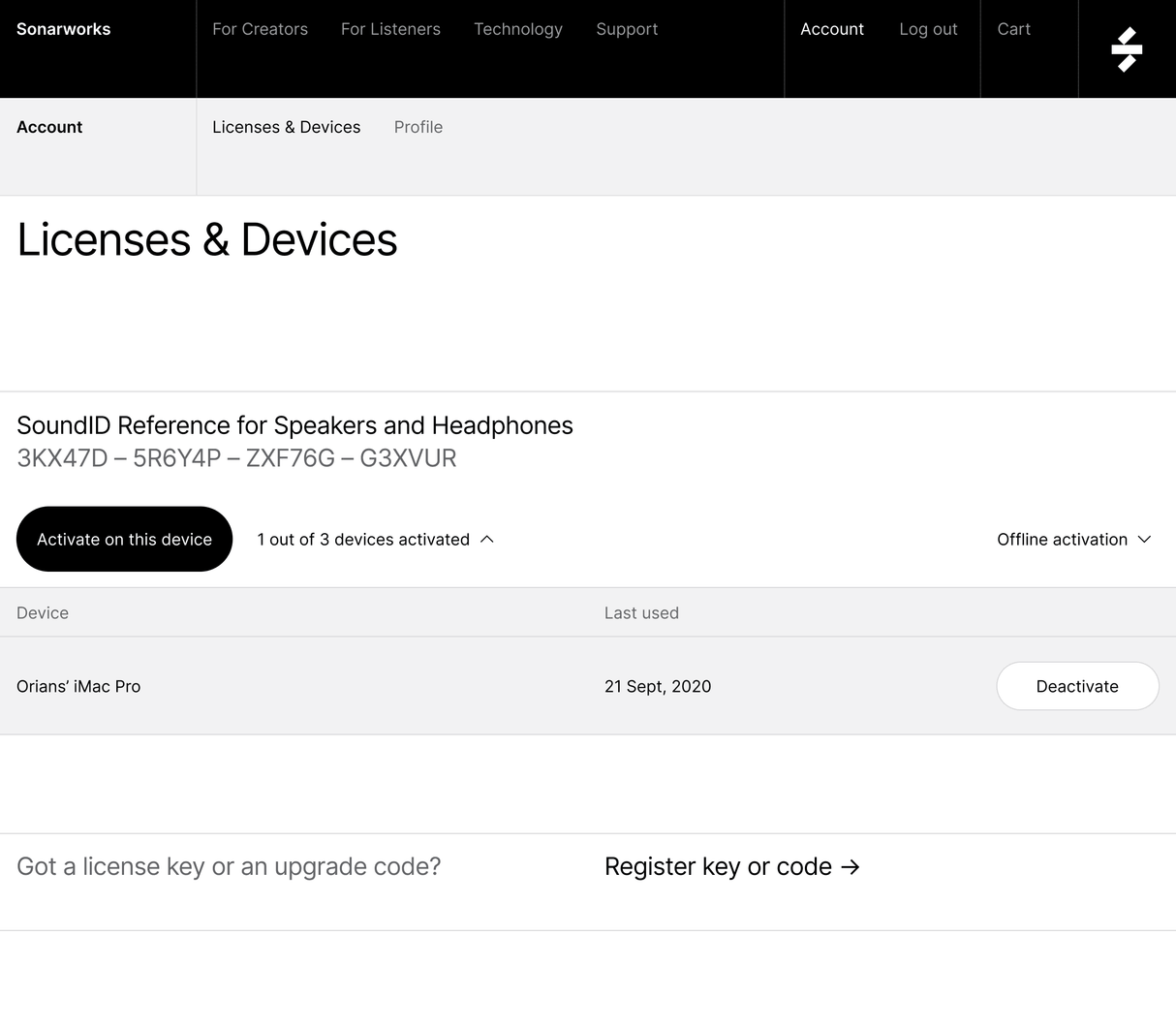 SONARWORKS UPGRADE DA REFERENCE 4 HE A SOUNDID PER CUFFIE - CODICE - TechSoundSystem.com