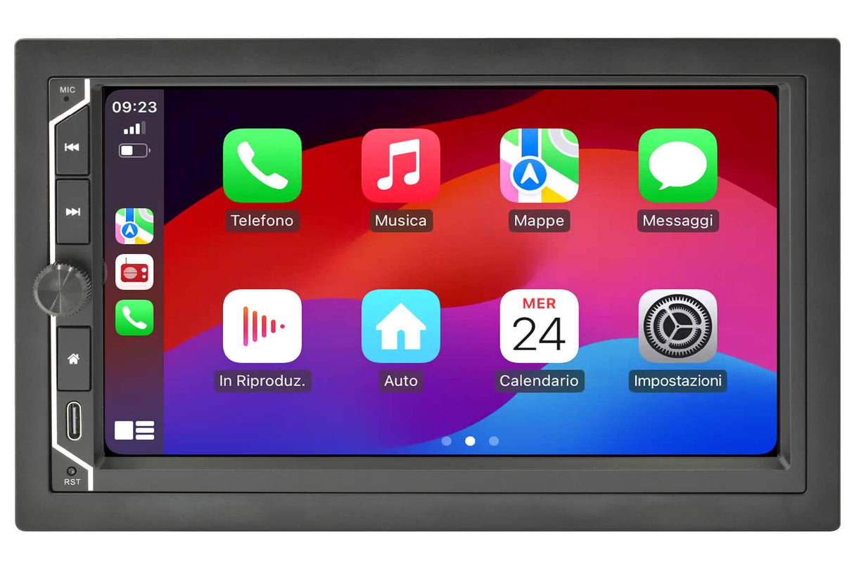 Phonocar VM018K Autoradio 2 DIN Android 12, Apple Car Play e Android Auto WIRELESS - Mappe IGO Europa CAMPER/TRUCK - TechSoundSystem.com