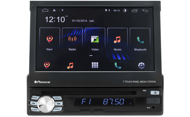 Phonocar VM045K autoradio 1 DIN mappa CAMPER Android 10.0 pollici DAB+ con Monitor TFT 7" Motorizzato a scomparsa, lettore CD/DVD/USB/Micro SD - TechSoundSystem.com