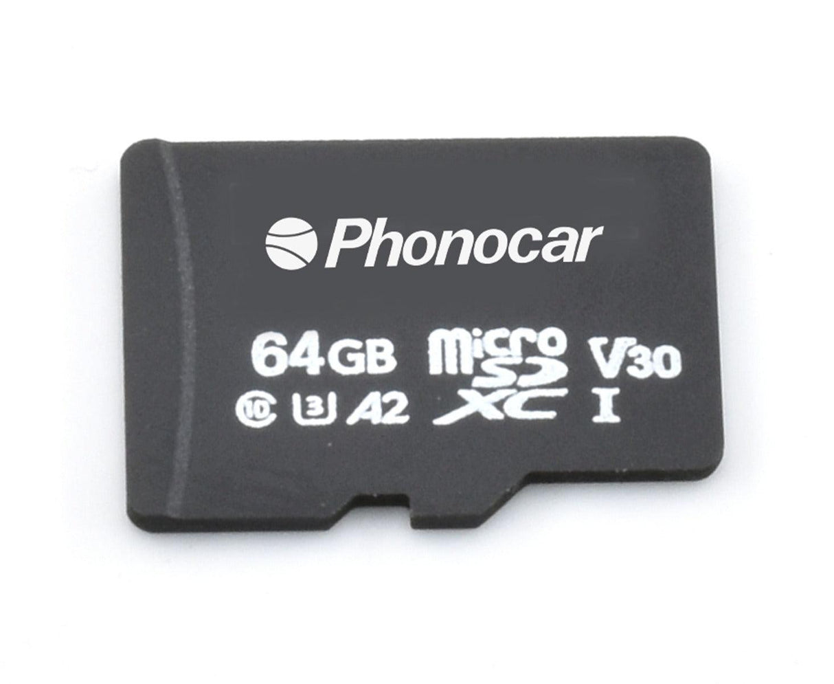 Phonocar VM564 Scheda MicroSD 64Gb per DASHCAM VM441, VM443, VM42, VM440 - TechSoundSystem.com
