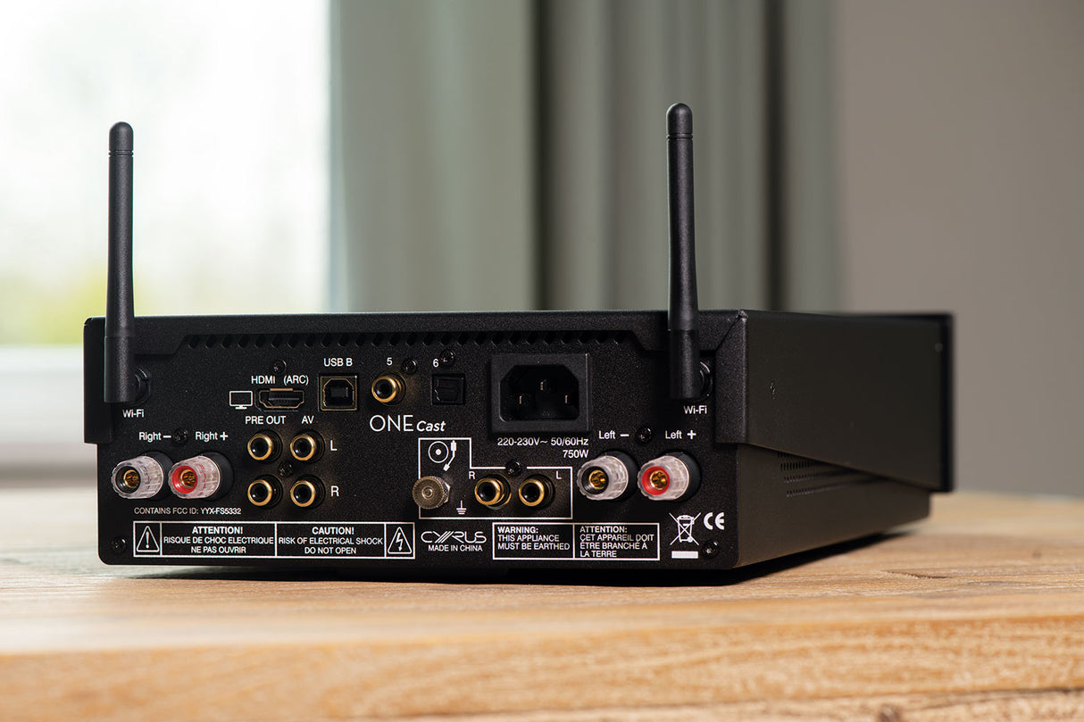 Cyrus ONE Cast amplificatore integrato 100x2 all-in-one "domotico": wifi, DAC, bluetooth, HDMI, gestibile via APP - TechSoundSystem.com