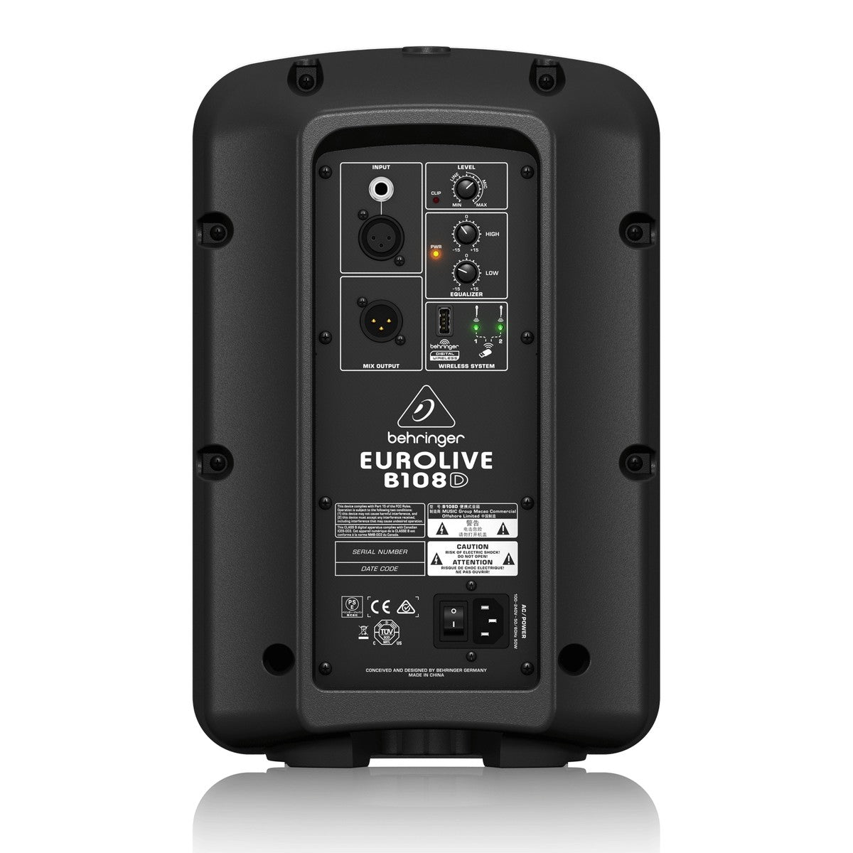 BEHRINGER B108D EUROLIVE CASSA ATTIVA MONITOR 300 WATT WOOFER 8" EQUALIZZATORE 2 BANDE WIRELESS READY - TechSoundSystem.com