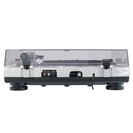 OMNITRONIC DD-2550 USB GIRADISCHI PER DJ TRAZIONE DIRETTA SILVER - TechSoundSystem.com