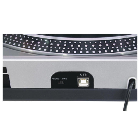OMNITRONIC DD-2550 USB GIRADISCHI PER DJ TRAZIONE DIRETTA SILVER - TechSoundSystem.com