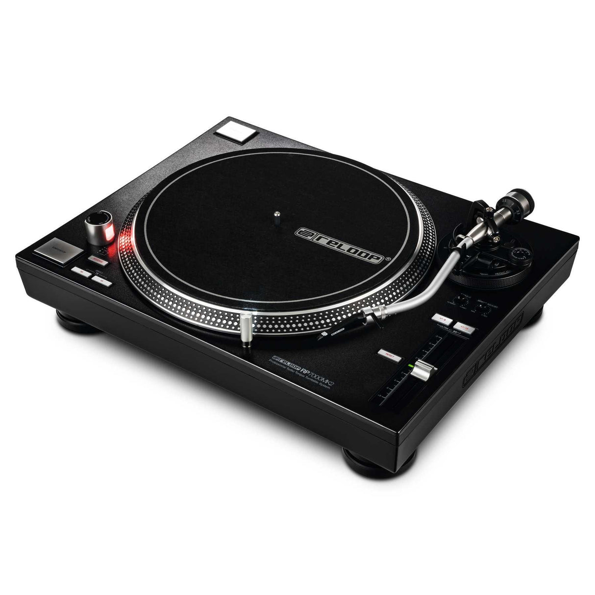 RELOOP RP-7000 MK2 GIRADISCHI PROFESSIONALE A TRAZIONE DIRETTA PER DJ COLORE NERO - TechSoundSystem.com