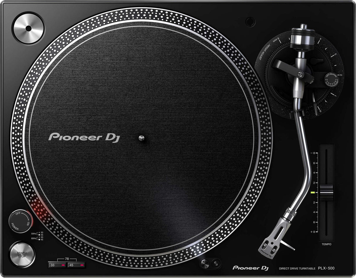 PIONEER PLX 500-K GIRADISCHI A TRAZIONE DIRETTA + PORTA USB COLORE NERO - TechSoundSystem.com