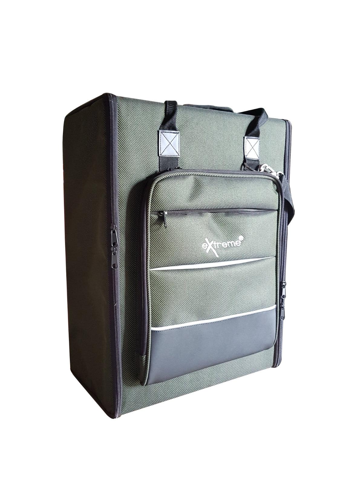 EXTREME BAG 702RK BORSA RIGIDA IMBOTTITA 2 UNITA&#039; RACK MANIGLIA + TRACOLLA + TASCA FRONTALE CHIUSURA A ZIP - TechSoundSystem.com