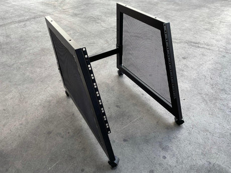 EXTREME ST10BS CARRELLO ARMADIO PORTARACK 24U DOPPIA INCLINAZIONE UNITA&#039; RACK CON 4 RUOTE MODULARE 3 PEZZI - TechSoundSystem.com