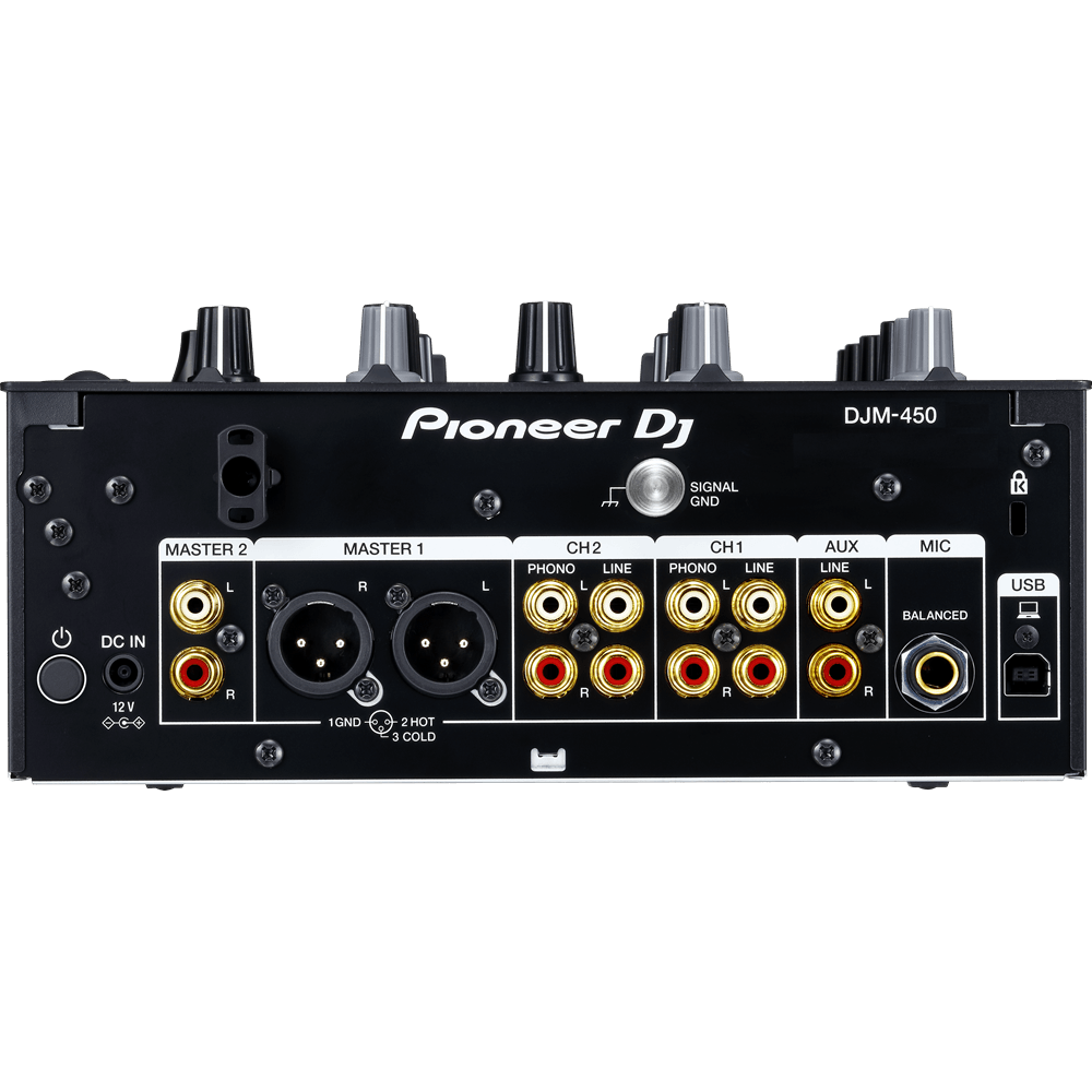 PIONEER DJM450 BLACK MIXER DJ 2 CANALI SCHEDA AUDIO 24BIT USB NERO - TechSoundSystem.com