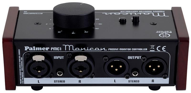PALMER MONICON CONTROLLO VOLUME PASSIVO MONITOR 2 XLR IN 2 XLR OUT IN LEGNO E METALLO - TechSoundSystem.com