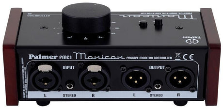 PALMER MONICON CONTROLLO VOLUME PASSIVO MONITOR 2 XLR IN 2 XLR OUT IN LEGNO E METALLO - TechSoundSystem.com