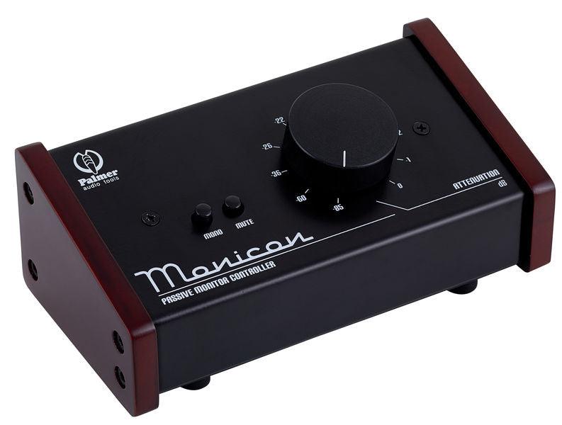 PALMER MONICON CONTROLLO VOLUME PASSIVO MONITOR 2 XLR IN 2 XLR OUT IN LEGNO E METALLO - TechSoundSystem.com