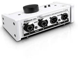 PALMER MONICON WHITE CONTROLLO VOLUME PASSIVO MONITOR BIANCO 2 XLR IN 2 XLR OUT IN LEGNO E METALLO - TechSoundSystem.com