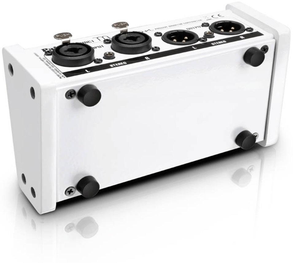 PALMER MONICON WHITE CONTROLLO VOLUME PASSIVO MONITOR BIANCO 2 XLR IN 2 XLR OUT IN LEGNO E METALLO - TechSoundSystem.com