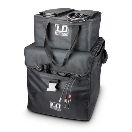 LD SYSTEMS DAVE 8 SET 1 KIT DI BORSE PER IL TRASPORTO DEL SISTEMA PA DAVE 8 XS 1 BORSA SUBWOOFER CON RUOTE + 2 BORSE PER SATELLITI COLORE NERO - TechSoundSystem.com