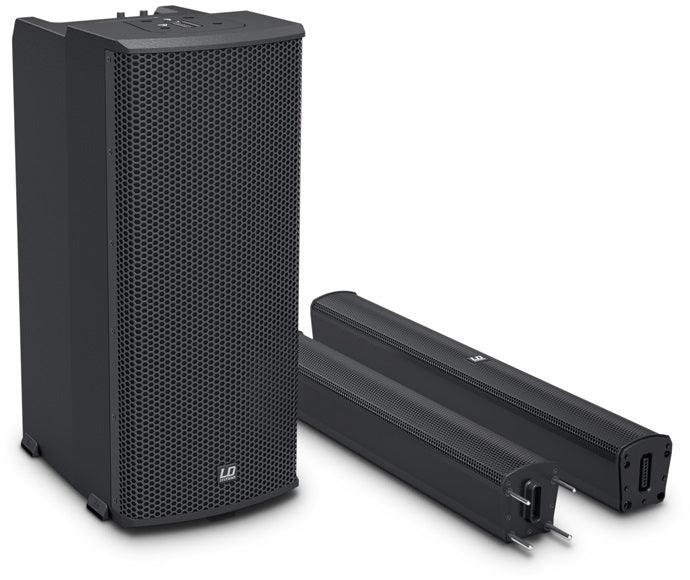 LD SYSTEMS MAUI11-G2 SISTEMA PA PORTATILE A COLONNA SUBWOOFER + SATELLITI CON MIXER E BLUETOOTH COLORE NERO - TechSoundSystem.com