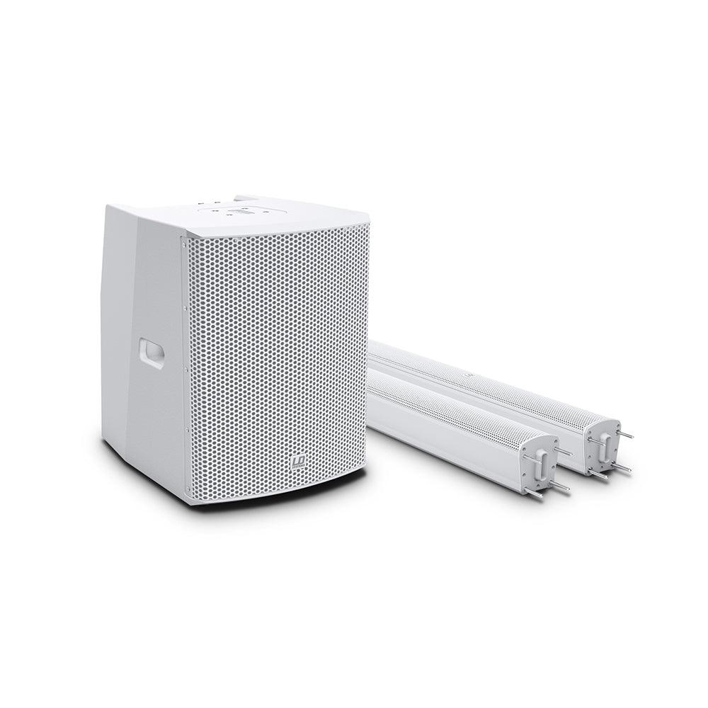 LD SYSTEMS MAUI28-G2 W SISTEMA PA PORTATILE A COLONNA BLUETOOTH MIXER 2000 WATT BIANCO - TechSoundSystem.com