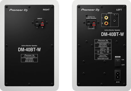 PIONEER DM 40 BT WH COPPIA MONITOR ATTIVI BASS REFLEX PER DJ E STUDIO 2 VIE 21 WATT BLUETOOTH COLORE BIANCO - TechSoundSystem.com