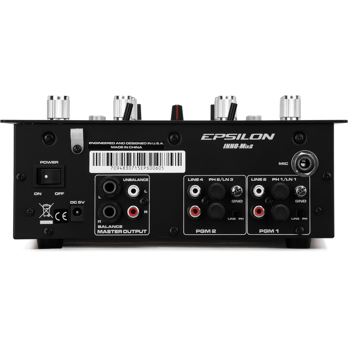 EPSILON INNO-MIX2 MIXER CON 2 CANALI FEADER INTEGRATO - TechSoundSystem.com