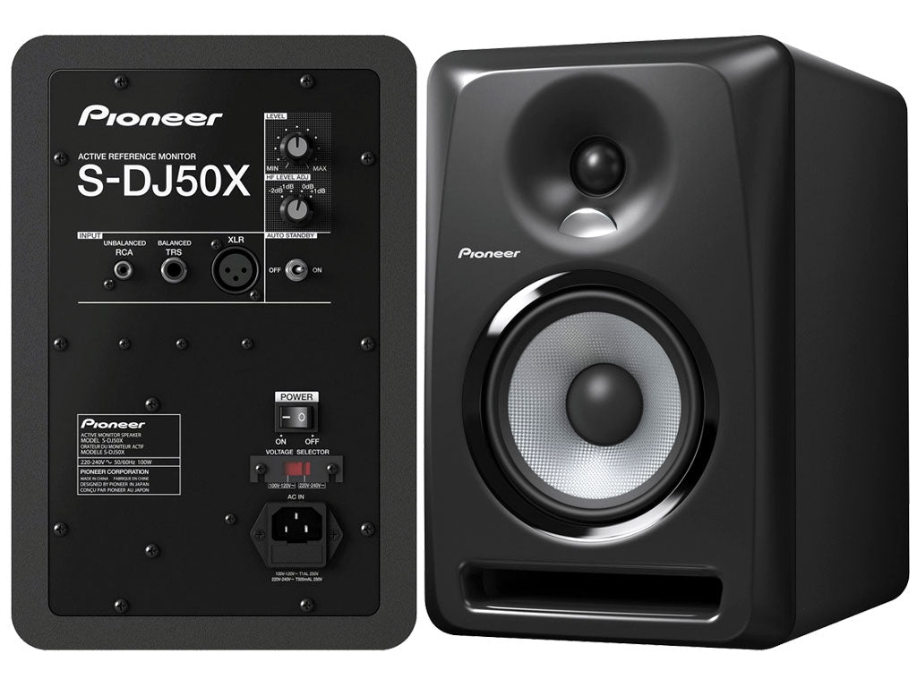 PIONEER S-DJ50X BLACK MONITOR ATTIVO 5"/1" 2 VIE 80W COLORE NERO - TechSoundSystem.com