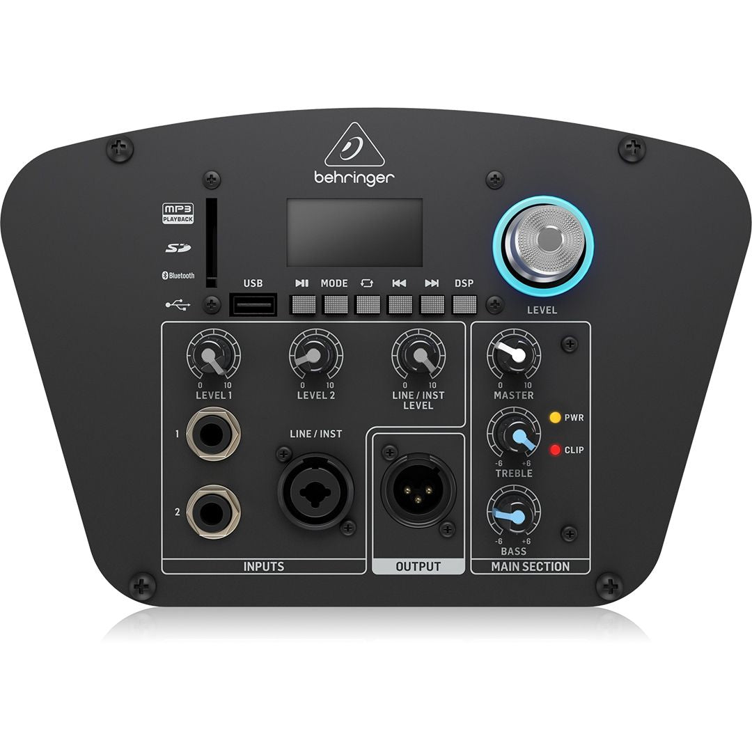 BEHRINGER C210B IMPIANTO COLONNA A BATTERIA LED-SHOW DSP TELECOMANDO SUBWOOFER-8" 4 x 2.5" 3CH BLUETOOTH MP3 USB SD/MMC 160W - TechSoundSystem.com