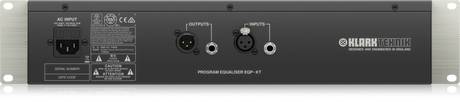 KLARK TEKNIK EQP-KT EQUALIZZATORE VALVOLARE 1 CANALE 2 BANDE FREQUENZA COMMUTABILE E BYPASS - TechSoundSystem.com