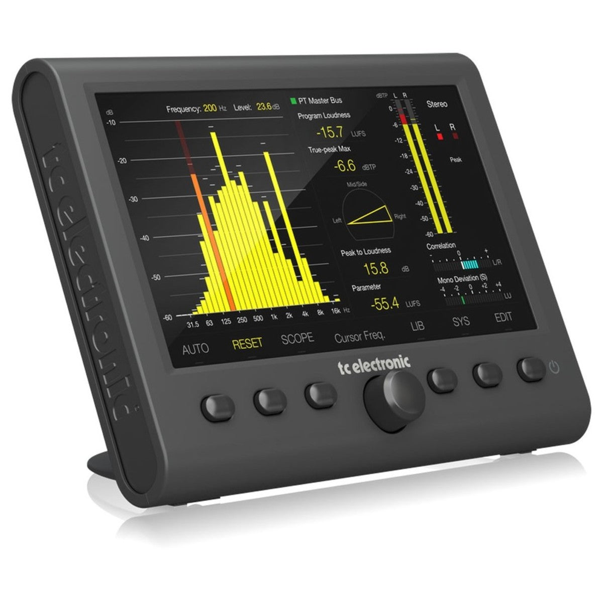 TC ELECTRONIC CLARITY M STEREO DESKTOP AUDIO METER MISURATORE DI LIVELLO STEREO DISPLAY HD 7" EX-DEMO - TechSoundSystem.com