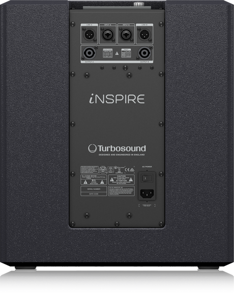 TURBOSOUND IP12B SUBWOOFER ATTIVO 12" CLASSE D 1000 WATT DISPLAY LCD + USCITE DI POTENZA SPEAKON + STREAMING BLUETOOTH + DSP KLARK TEKNIK - TechSoundSystem.com