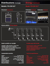 QUADRO CORRENTE POWERBOX POLICARBONATO PRESSACAVO METALLO SPIE RETE DA SPINA 32A MASCHIO 5P A 6 PRESE CEE 16A 2P+T FEMMINA - TechSoundSystem.com