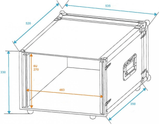 COBRA FC151 CASE UNIVERSALE 6U - 7mm PORTA RACK PLYWOOD PROFONDITA'350mm - TechSoundSystem.com