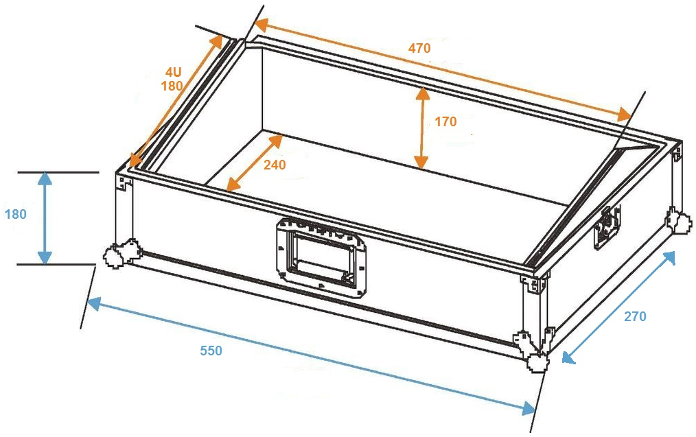 COBRA FC79 CASE 19" 4U PER MIXER LUCI FLIGHT CASE PORTA RACK 4 UNITA' - TechSoundSystem.com