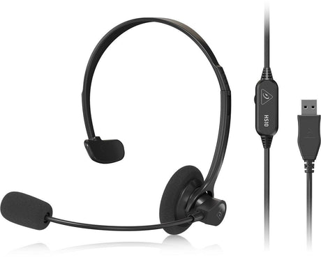 BEHRINGER HS10 CUFFIA MONOAURALE USB CON MICROFONO - TechSoundSystem.com