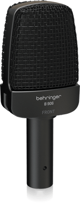 BEHRINGER B 906 MICROFONO DINAMICO SUPERCARDIOIDE PER AMPLIFICATORI PERCUSSIONI E FIATI - TechSoundSystem.com