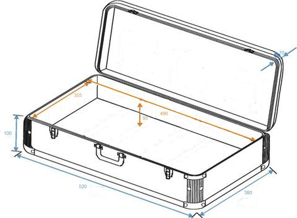 COBRA FC176 UNIVERSAL FOAM CASE FLIGHT CASE UNIVERSALE DIMENSIONI 501 x 371 x 159 MM - TechSoundSystem.com