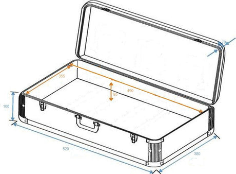 COBRA FC176 UNIVERSAL FOAM CASE FLIGHT CASE UNIVERSALE DIMENSIONI 501 x 371 x 159 MM - TechSoundSystem.com