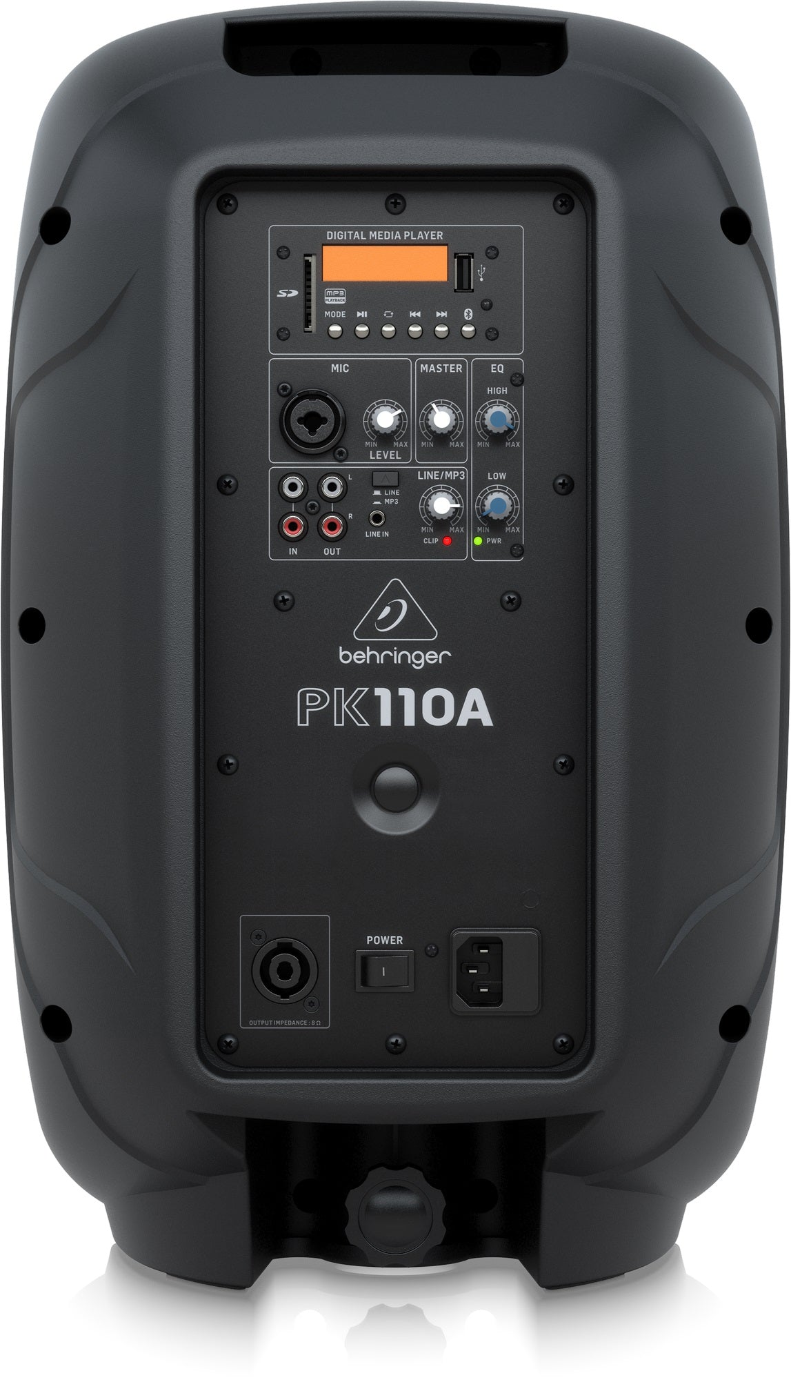 BEHRINGER PK110A CASSA ATTIVA 350W WOOFER 10" MIXER E PLAYER USB SD BLUETOOTH - TechSoundSystem.com