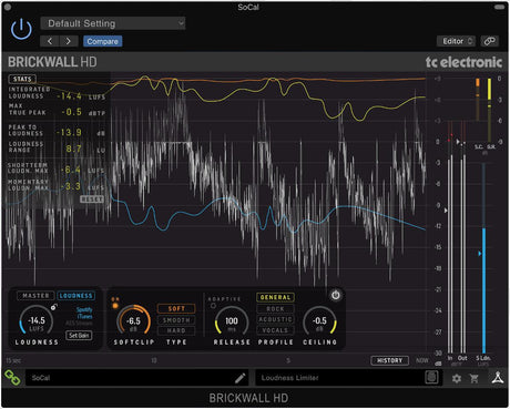 TC ELECTRONIC BRICKWALL HD NATIVE / BRICKWALL X HD-DT CONTROLLER LIMITER PLUG-IN CON INTERFACCIA DI CONTROLLO USB - TechSoundSystem.com