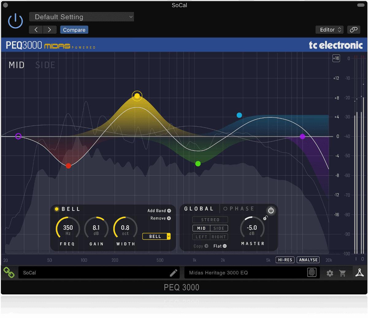 TC ELECTRONIC PEQ 3000 NATIVE / PEQ 3000-DT CONTROLLER MIDAS HERITAGE 3000 EQ - TechSoundSystem.com