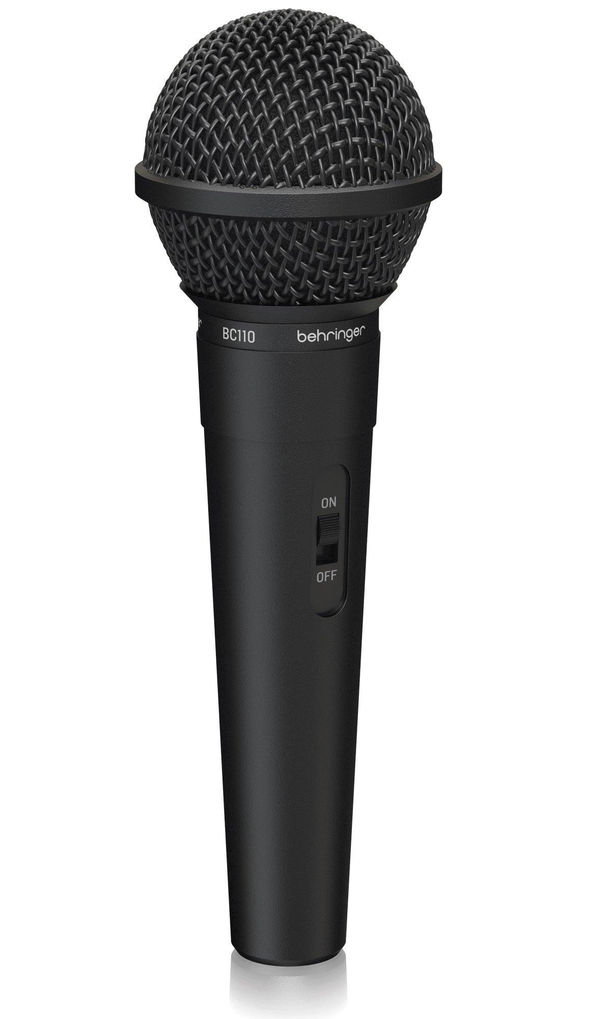 BEHRINGER BC110 MICROFONO PER VOCE INTERRUTTORE ON/OFF CAVO E ADATTATORE - TechSoundSystem.com