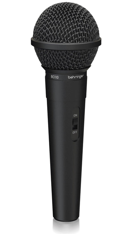 BEHRINGER BC110 MICROFONO PER VOCE INTERRUTTORE ON/OFF CAVO E ADATTATORE - TechSoundSystem.com