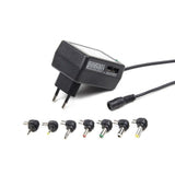 GEMBIRD EG-MC-008 ALIMENTATORE MULTI VOLTAGGIO DA 3V A 12V 12 WATT + 7 CONNETTORI INTERCAMBIABILI - TechSoundSystem.com