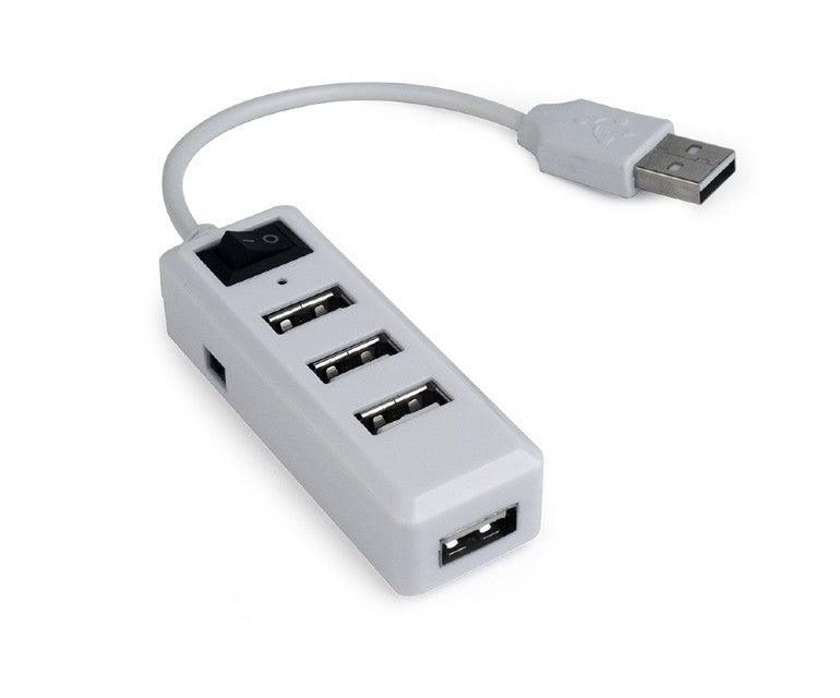GEMBIRD UHB-U2P4-21 HUB USB 4 PORTE CON SWITCH ON-OFF - TechSoundSystem.com