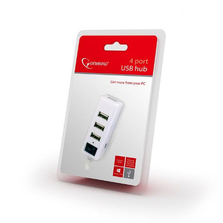 GEMBIRD UHB-U2P4-21 HUB USB 4 PORTE CON SWITCH ON-OFF - TechSoundSystem.com