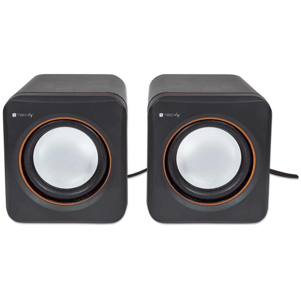 TECHLY ICC SP-320ETY COPPIA CASSE USB 2.0 E JACK 3.5MM - TechSoundSystem.com