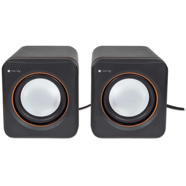 TECHLY ICC SP-320ETY COPPIA CASSE USB 2.0 E JACK 3.5MM - TechSoundSystem.com