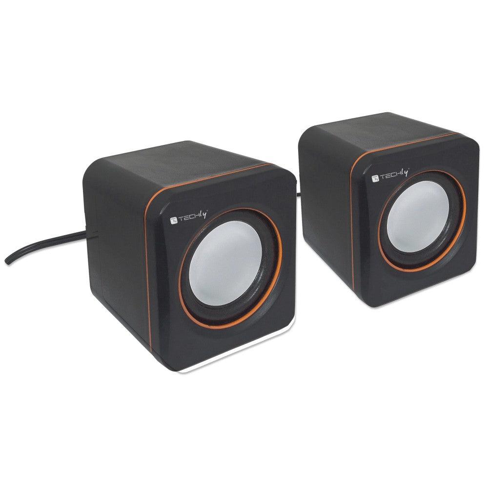 TECHLY ICC SP-320ETY COPPIA CASSE USB 2.0 E JACK 3.5MM - TechSoundSystem.com