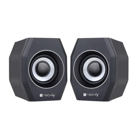 TECHLY ICC SP-320STY COPPIA CASSE USB 2.0 E JACK 3.5MM CON CONTROLLO VOLUME - TechSoundSystem.com