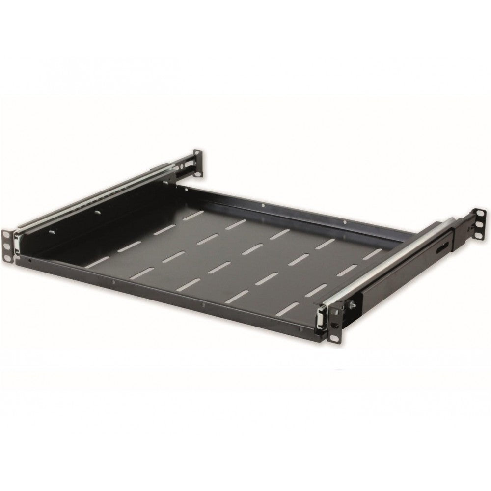 INTELLINET I-CASE SLIDE-350B MENSOLA CON RIPIANO SCORREVOLE FORATO DA RACK 19" - TechSoundSystem.com