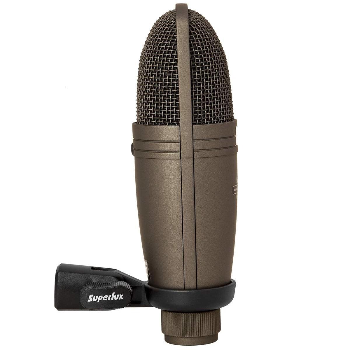 SUPERLUX HO8 MICROFONO DA STUDIO A CONDENSATORE LARGO DIAFRAMMA SUPERCARDIOIDE - TechSoundSystem.com